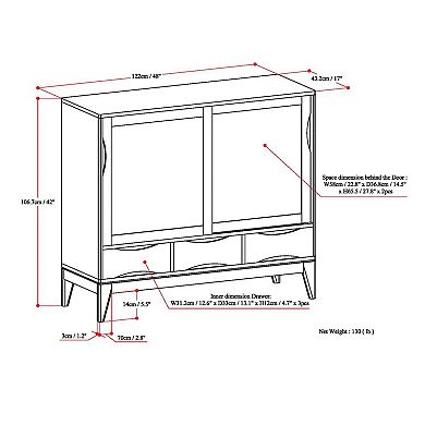 Simpli Home Harper Storage Cabinet 