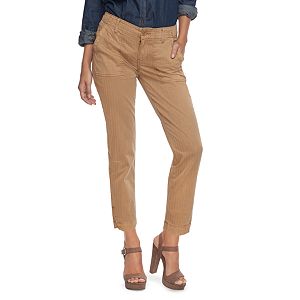 Petite SONOMA Goods for Life™ Straight-Leg Sateen Ankle Pants
