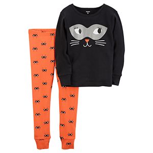 Baby Girl Carter's Halloween Cat Top & Bottoms Pajama Set