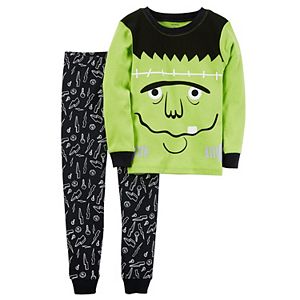 Toddler Boy Carter's Halloween Frankenstein Top & Bottoms Pajama Set
