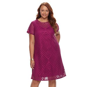 Plus Size Suite 7 Lace Shift Dress