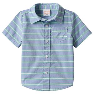 Baby Boy Jumping Beans® Striped Button-Front Shirt