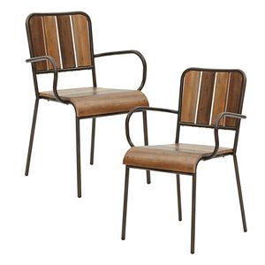INK+IVY Renu Wood Arm Dining Chair 2-piece Set