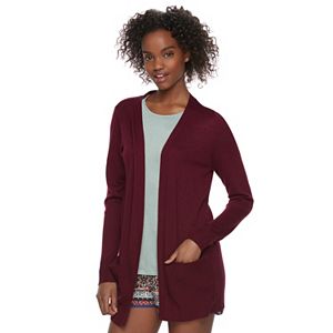 Juniors' Pink Republic Open-Front Cardigan