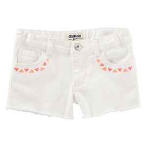 Toddler Girl OshKosh B'gosh® Geometric Embroidered Frayed Shorts