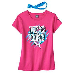 Girls 7-16 PUMA Graphic Tee with Headband