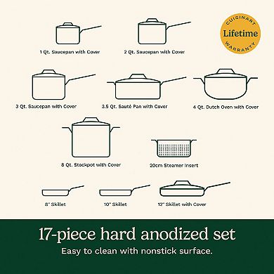 Cuisinart Chef's Classic 17-pc. Nonstick Hard-Anodized Cookware Set