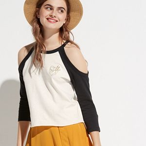 k/lab Cold Shoulder Raglan Tee