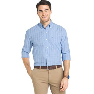Men's IZOD Essential Regular-Fit Windowpane Button-Down Shirt