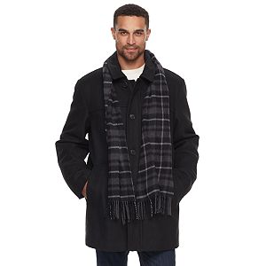 Men's Dockers Wool-Blend Coat with Scarf