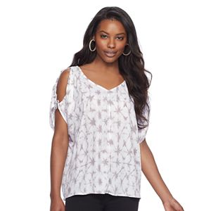 Women's Juicy Couture Print Cold-Shoulder Top