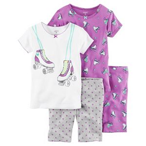 Toddler Girl Carter's 4-pc. Tee & Shorts Pajama Set