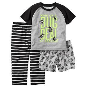 Baby Boy Carter's Graphic Tee, Print Shorts & Striped Pants Pajama Set