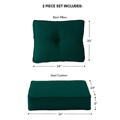 Greendale Home Fashions Outdoor Deep Seat Sunbrella Fabric Cushion Set
