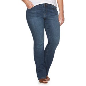 Juniors' Plus Size SO® Embroidered Bootcut Denim Jeans