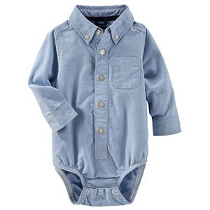 Baby Boy OshKosh B'gosh® Uniform Button Down Chambray Bodysuit
