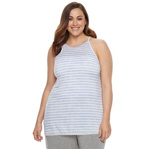 Plus Size SONOMA Goods for Life™ Pajamas: Essential Tie Back High Neck Tank