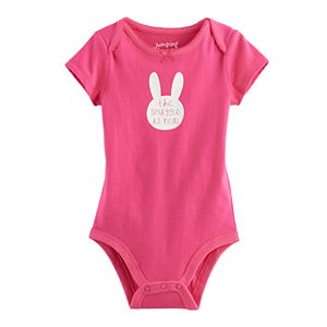 Baby Girl Jumping Beans® Graphic Picot-Trim Bodysuit