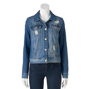 Juniors' Mudd® Ripped Jean Jacket