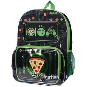 Emojination Pizza Graphic Backpack & Lunch Tote Set