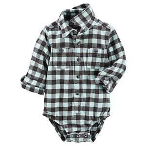 Baby Boy OshKosh B'gosh® Flannel Plaid Bodysuit