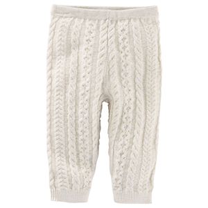 Baby Girl OshKosh B'gosh® White Cable-Knit Sweater Leggings