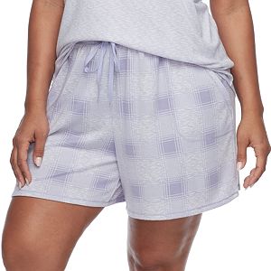 Plus Size Croft & Barrow® Pajamas: Whispery Clouds Boxer Shorts