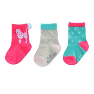 Baby Girl / Toddler Girl Carter's 3-pk. Poodle Dog & Dotted Socks
