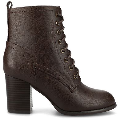 Journee collection baylor women's block heel hot sale ankle boots