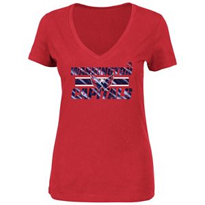 Plus Size Majestic Washington Capitals V-Neck Tee