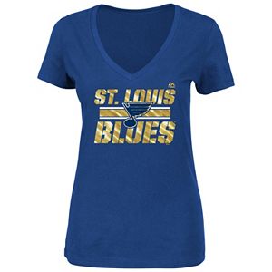 Plus Size Majestic St. Louis Blues V-Neck Tee