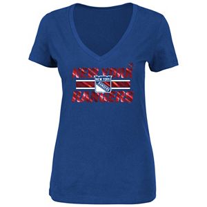 Plus Size Majestic New York Rangers V-Neck Tee