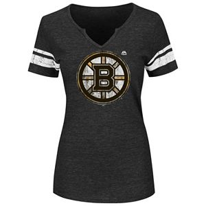 Plus Size Majestic Boston Bruins Notchneck Tee