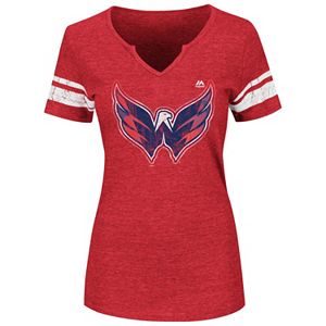 Plus Size Majestic Washington Capitals Notchneck Tee