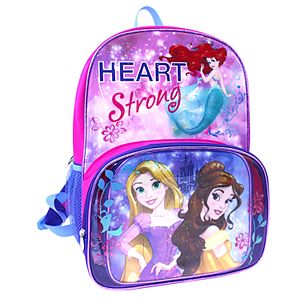 Disney Princess Rapunzel, Belle & Ariel Backpack & Lunch Tote Set