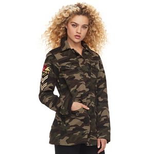 madden NYC Juniors' Patch Camo Utility Jacket