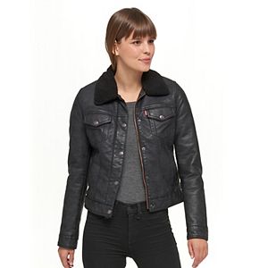Women's Levi's Snap-Front Trucker with Sherpa Collar