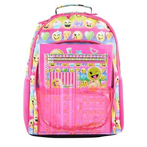 Kids Emoji Backpack & Stationary Set