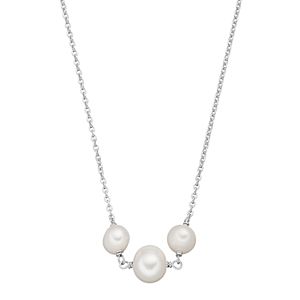 Sterling Silver Freshwater Cultured Pearl Choker Necklace