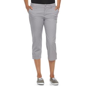 Women's Croft & Barrow® Essential Button-Hem Twill Capris