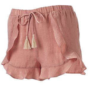 Juniors' Unionbay Ruffle Soft Shorts