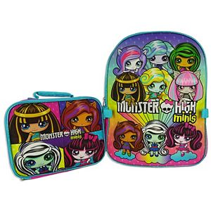 Kids Monster High Minis Backpack & Lunch Box Set