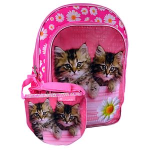 Kids Rachel Hale Photoreal Cat Backpack & Purse Set