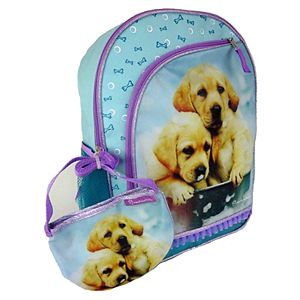 Kids Rachel Hale Photoreal Puppies Backpack & Purse Set