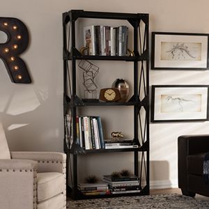 Baxton Studio Hudson Industrial Bookshelf