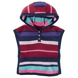 Baby Girl Carter's Hooded Striped Poncho