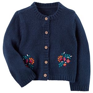 Baby Girl Carter's Floral Embroidered Cardigan