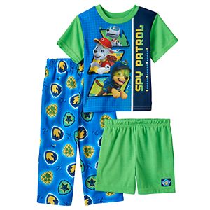 Toddler Boy Paw Patrol Chase & Marshall Tee, Shorts & Pants Pajama Set