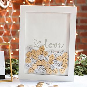 Cathy's Concepts Shadowbox Heart Drop Guestbook 101-piece Set