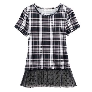 Girls 7-16 & Plus Size Cloud Chaser Tulle Hem Patterned Tee